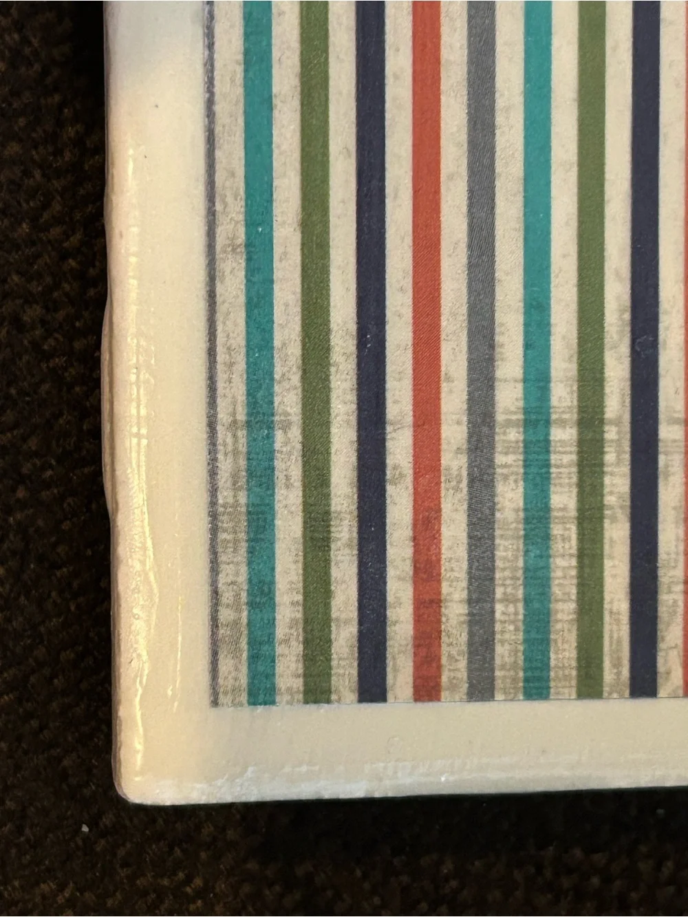 Unbranded Gray and White Decorative Ceramic Coasters - Set Accent